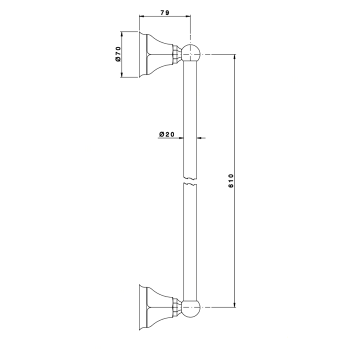 Полотенцедержатель Nicolazzi Teide 45 см, хром 1484CR05