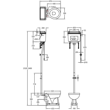 Бачок для унитаза Burlington T59 WHI белый