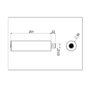 Потолочная насадка для душа Carimali Iltondo D50 H200 26882X