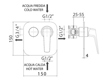 Смеситель для душа Mamoli SPARTACO 260600009021
