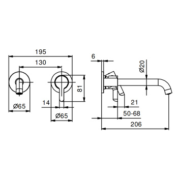 Смеситель для раковины Fantini Icona Classic 53 02 R413B хром