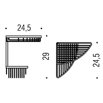 Двойная угловая полочка Colombo Angolari хром B9609.CR