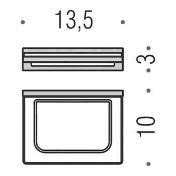 Мыльница подвесная Colombo Look хром/матовое стекло B1601.CR-VAN