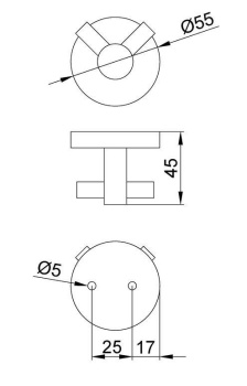 Крючок для ванной Nofer двойной NIZA глянцевый 16852.B