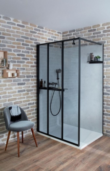 Душевое ограждение Jacob Delafon Nouvelle Vague E94WI40-B1, прозрачное стекло