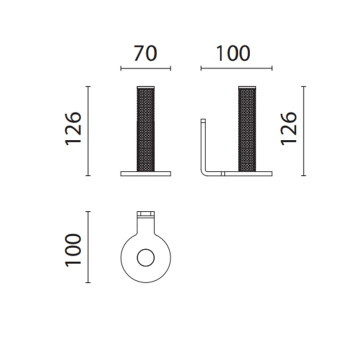 Держатель запасного рулона туалетной бумаги Oasis Defile настенный, золото 0AGD010OR