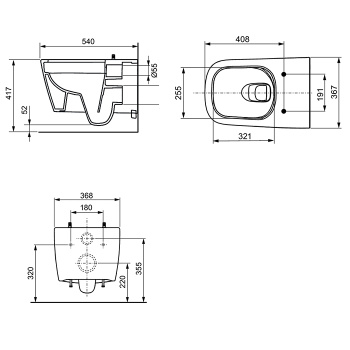 Унитаз подвесной TECE Teceneo 9700209