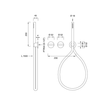Смеситель для ванны CЕА Design Bar BAR 39 AB S сталь