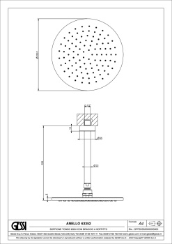 Верхний душ Gessi Ingranaggio 63352.031 Chrome