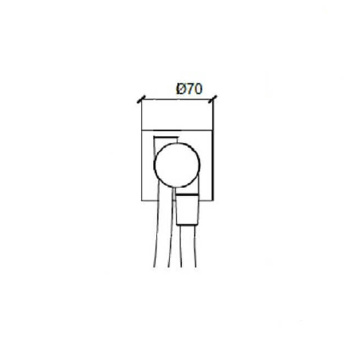 Вывод воды с шлангом Almar Modular, латунь брашированная pvd E192001.HB