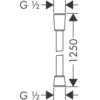 Душевой шланг hansgrohe Isiflex 28272990 с защитой от перекручивания 125 см, полированное золото