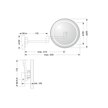 Зеркало косметическое Jorger Valencia 649.00.414.022