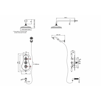 Душевой комплект Burlington VF3S хром