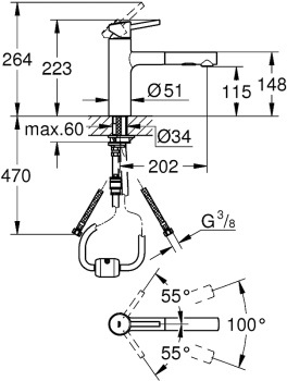 Смеситель для кухни Grohe Concetto 30273DC1 Сталь