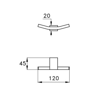 Крючок двойной Stella Bamboo Quadro 1082bis хром BQ 10021 CR00