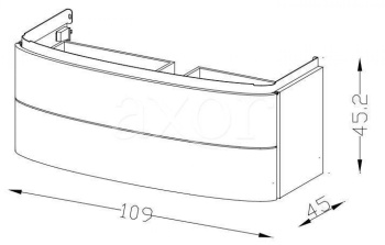 Тумба под раковину 110 см Jacob Delafon Presquile EB1105-V13 Палисандр шпон