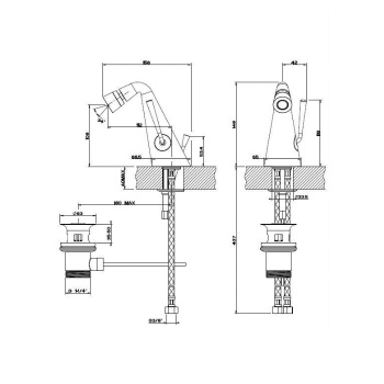 Смеситель для биде Gessi 45007.031 Chrome