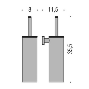 Туалетный ерш Colombo Basic подвесной, хром B2707.CR