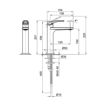 Смеситель для раковины Fantini Al/23 26 02 B004WF хром