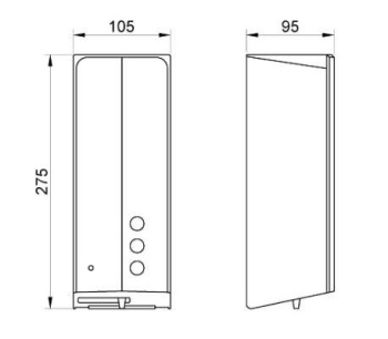 Дозатор сенсорный для антисептика и жидкого мыла Nofer 03039.W белый