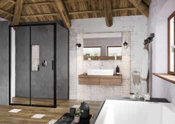 Душевая перегородка Ravak Blix Slim X9BM70300Z1 черная