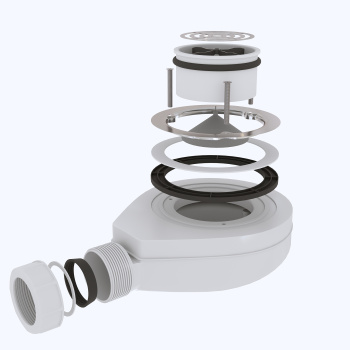 Сифон для душевых поддонов RGW S-016-1 Волна Черный 90 мм 502411161-04