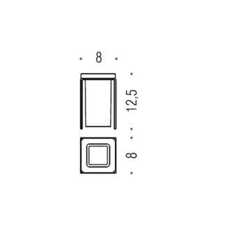Стакан настольный Colombo Forever хром/матовое стекло B2941.CR-VAN