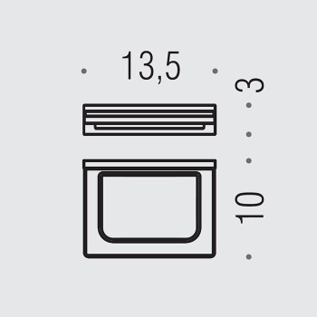 Мыльница подвесная Colombo Look PVD нержавеющая сталь/матовое стекло B1601.HPS1-VAN