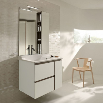 Тумба под раковину Jacob Delafon Soprano 96 EB1331-N08-N18 подвесная Белый глянцевый Базальт матовый