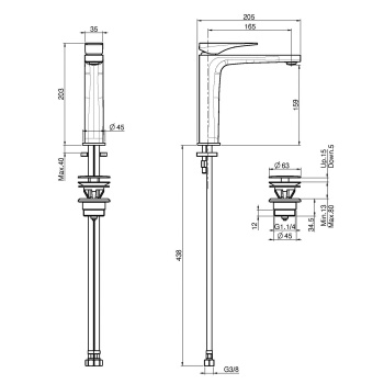 Смеситель для раковины Fima Carlo Frattini Zeta F3961LNCR.1 хром