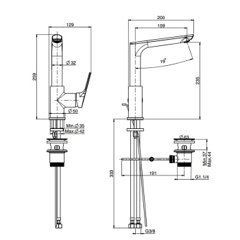 Смеситель для раковины Fima Carlo Frattini Serie 4 F3781FNCR.1 хром