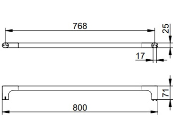 Полотенцедержатель Keuco Edition 400 11501210800 нержавеющая сталь finish