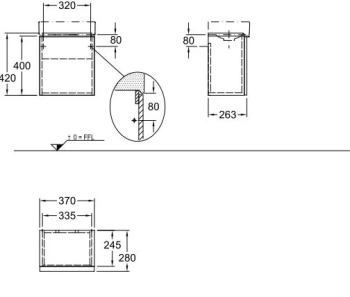 Тумба под раковину 35 см Geberit iCon XS 840037000