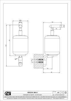 Дозатор для жидкого мыла Gessi Goccia 38014.031 Chrome