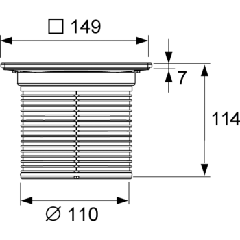 Решетка для душевого трапа Tece Tecedrainpoint S 11 3660008 сталь