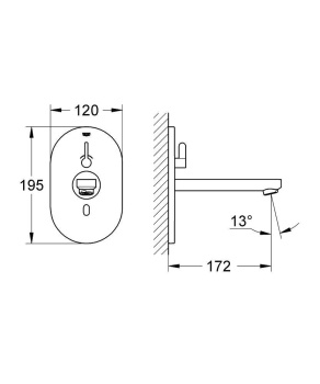 Смеситель инфракрасный для раковины Grohe Eurosmart Cosmopolitan E 36315000 с ограничителем температуры, хром