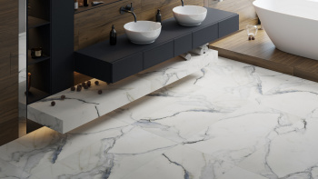 Керамогранит Kerranova Iceberg White blue Matt. 60x120 см K-2002/MR/600x1200