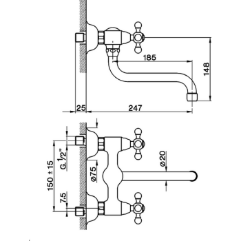 Смеситель для кухни наружный Cisal Arcana Ceramic золото AC00040024
