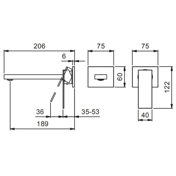 Смеситель для раковины Fantini Mint 34 93 F811B нержавеющая сталь