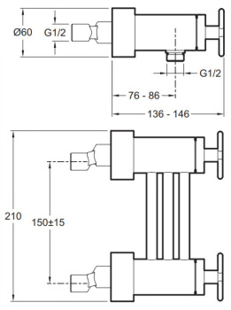 Смеситель для душа Jacob Delafon Nouvelle Vague E78344-CAT термостатический