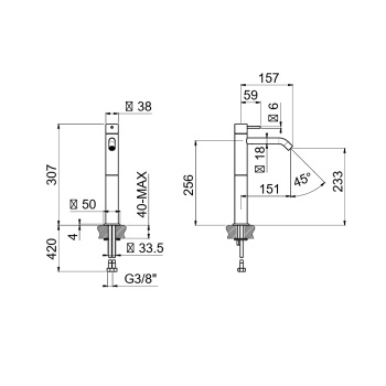 Смеситель для раковины Carimali Iltondo Tall 0-ITD1701-CR хром