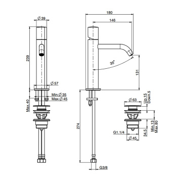 Смеситель для раковины Fima Carlo Frattini So F3181NS черный