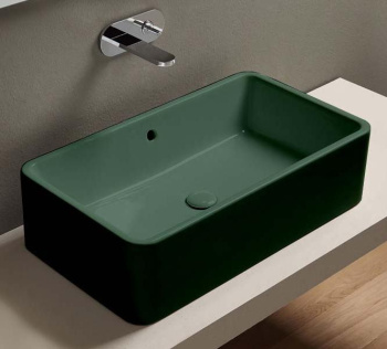Раковина накладная Cielo Shui Comfort SHLAA10020 MU 100 см зеленый