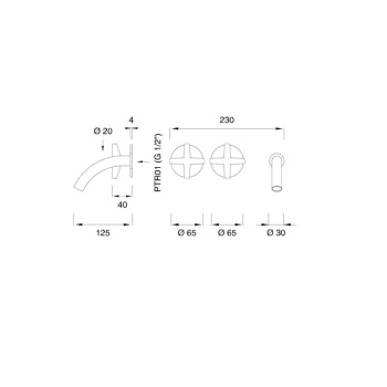 Смеситель для ванны CЕА Design Cross CRX 11 S сталь