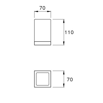 Стакан с подставкой настольный Stella Bamboo Quadro 1012/B016 хром BQ 10100 CR00