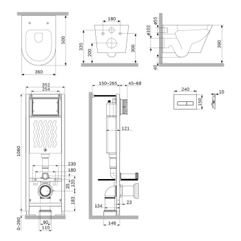 Инсталляция с унитазом AM.PM X-Joy IS110338.851900