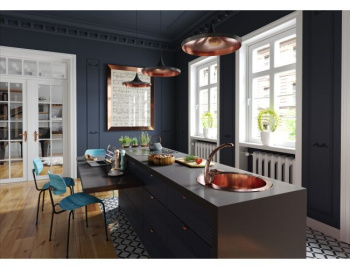 Мойка FORM MONARCH 30 COPPER-90 FI 510 в компл. с выпуском без сифона,