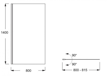 Шторка на ванну Jacob Delafon Struktura E6D042-BL черный