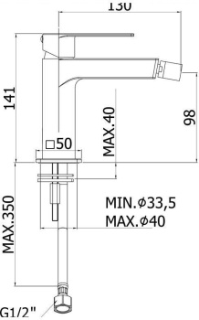 Смеситель для биде Paffoni Tango TA13,1CR