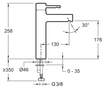 Смеситель для раковины Jacob Delafon Cuff E98299-CP хром
